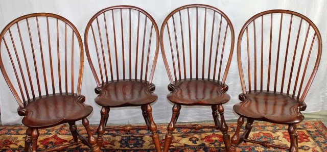 Set of 4 Windsor Style Dining Chairs: D.R. Dimes - maker