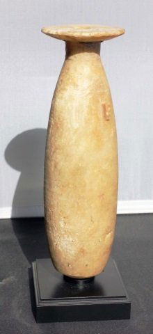 Antique Greek Alabaster Amphora: Height 9 inches