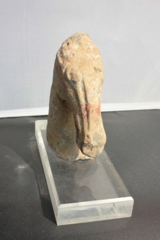 Antique Han Dynasty Terracotta Horse Head: Height 6 inches Width 6 inches