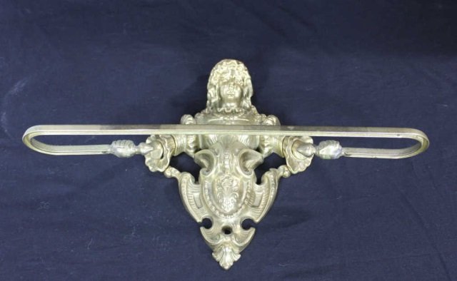 Bronze Towel Holder: Height 12 Inches Width 17 Inches Depth 12 Inches