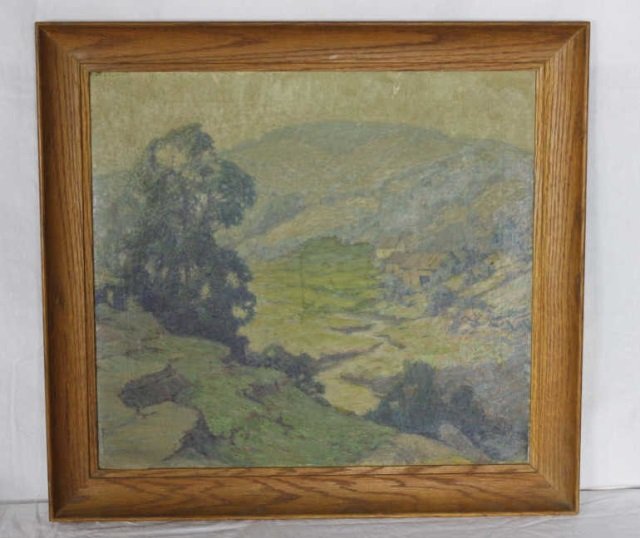 Oil Painting - Landscape, Edgar Melville Ward Jr.: 19.5 Inches by 21.5 Inches (restorations) signed lower left