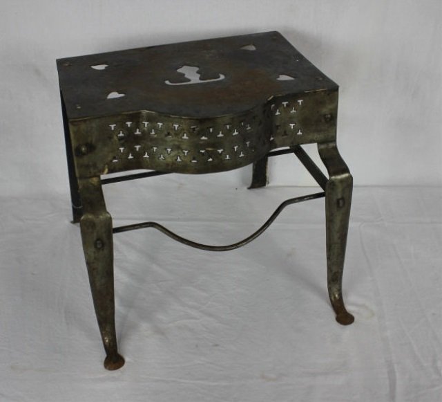 Early Carriage Step Stool/Kitchen Fireplace Trivet: Height 12 inches. Width 19 inches. Depth 14 inches.