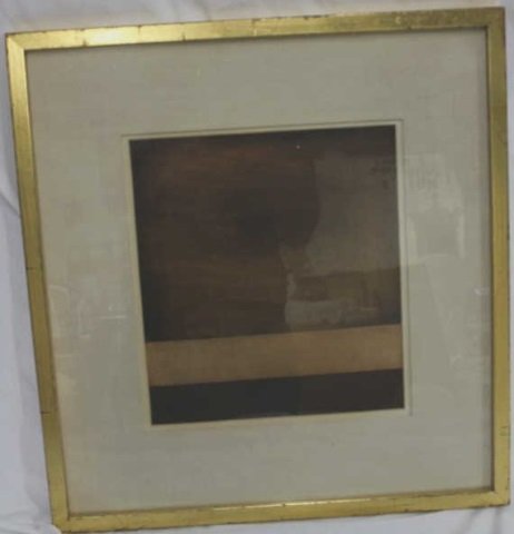 Jules Engel "La Bra" Framed Gouache: Height 20 inches. Width 21 inches.