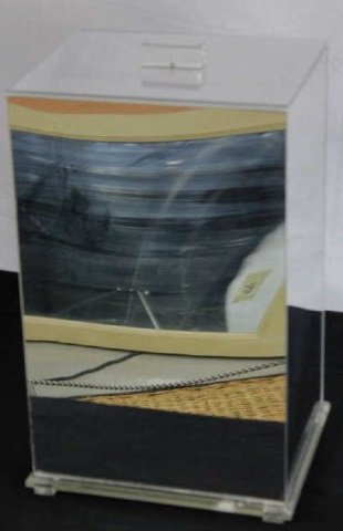Modern Contemporary Style Mirrored End Table Stand: With interior storage. Height 21 Inches Width 11 Inches Depth 13 Inches