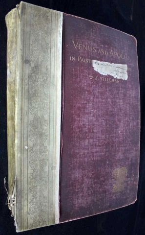Venus & Apollo in Painting & Sculpture WJ Stillman: Large group of antique prints, old master school. Book itself is 17.5 by 12 inches.