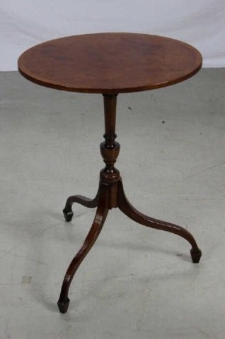 Small Sheraton Style Oval Table: Height 22 Inches Width 16 Inches Depth 12 Inches