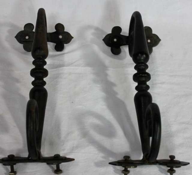 Cast Iron Ornate Wall Brackets: Length 15 Inches 13.5 Inches from wall