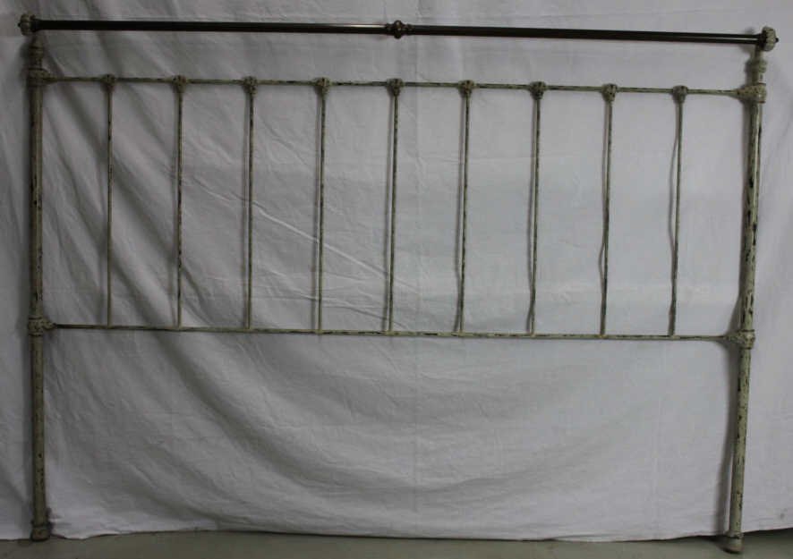 Antique Victorian Style Iron Headboard: Height 56 Inches Length 77 Inches