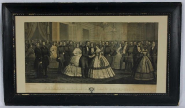 Antique Print Abraham Lincolns Last Reception: By John Smith, 756 South Ford Street ,Philidelphia. Abraham Lincoln's Last reception respectfully dedicated to the people of the United States.