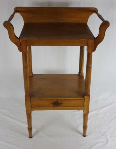 Early American Antique Washstand w/ Drawer: Height 33". Width 22". Depth 13".