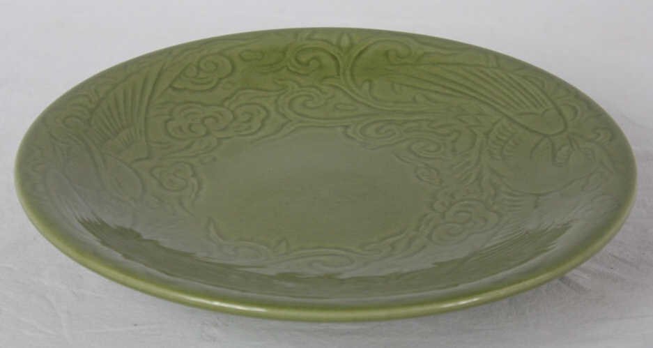 Chinese Porcelain Celadon Charger Plate: Property of a New York City Estate.