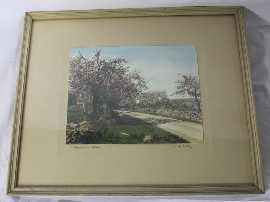 Antique Hand Colored Photograph by Wallace Nutting: 14 inches by 17 inches. Property of a Scarsdale NY Estate.