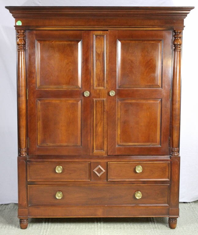 Baker Mahogany Armoire: Baker Mahogany Armoire Four Drawer Two Door Height 68 Inches Width 50 Inches Depth 18Inches