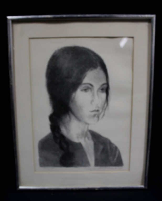 Lithograph Raphael Soyer 137/150: Young Girl Signed in Pencil Lower Left. Height 15 inches. Width 11 Inches