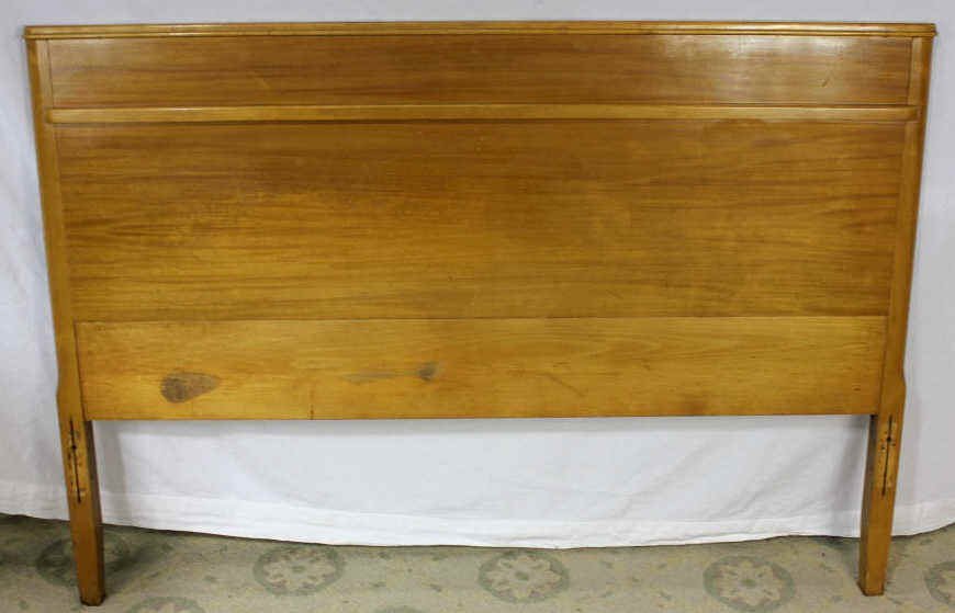 Mid-Century Headboard and Foot Board: Height 40 Inches Width 57 Inches Depth 2 Inches