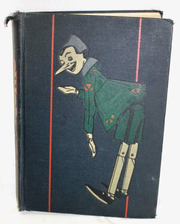 The Adventures of Pinocchio: Printed in Italy by R, Bemporad & Son Illustrations in color by Attilio Mussino 1929 Height 11.5 inches Width 8 inches