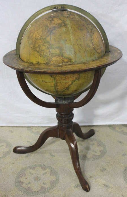 Cary's Antique Old World Globe: Height 25 Inches Diameter 18 Inches As IsCary's New Delineated Terrestrial GlobeSome Damage