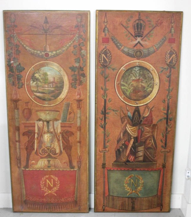 Pair of Decorative Wall Panels: Height 60 Inches Width 25 Inches