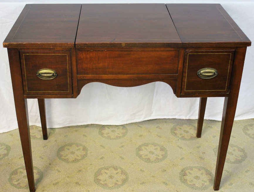 Heritage Henredon 1950 Folding Mirror Vanity: Heritage Henredon Mahogany Folding Mirror Vanity Height 30 Inches Width 36 Inches Depth 19 Inches