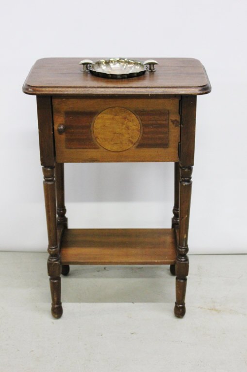 Antique Standing Humidor and Ashtray: Antique Standing Humidor and Ashtray