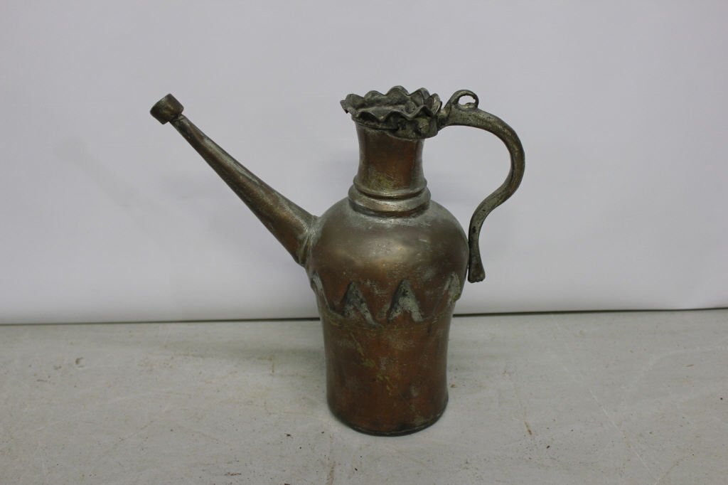 Antique Copper Pitcher: Height: 13 inches.