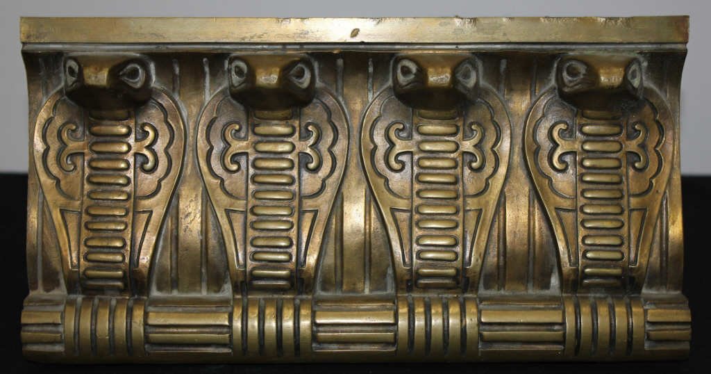 One Bronze Cobra Embellished Wall Fixture: Height 6.5 inches Width 12 inches Depth 2.5 inches