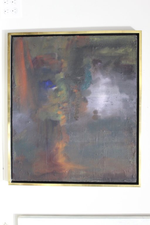 "The Revelation of Love" Oil on Canvas Painting: Signed J. Kimball. Dated September, 1988. Darks and pastel mix. Height: 28 inches. Width: 24 inches.