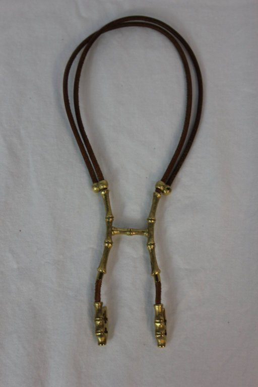 Hermes Gold-tone Bamboo Scarf Clip (1 of 5)