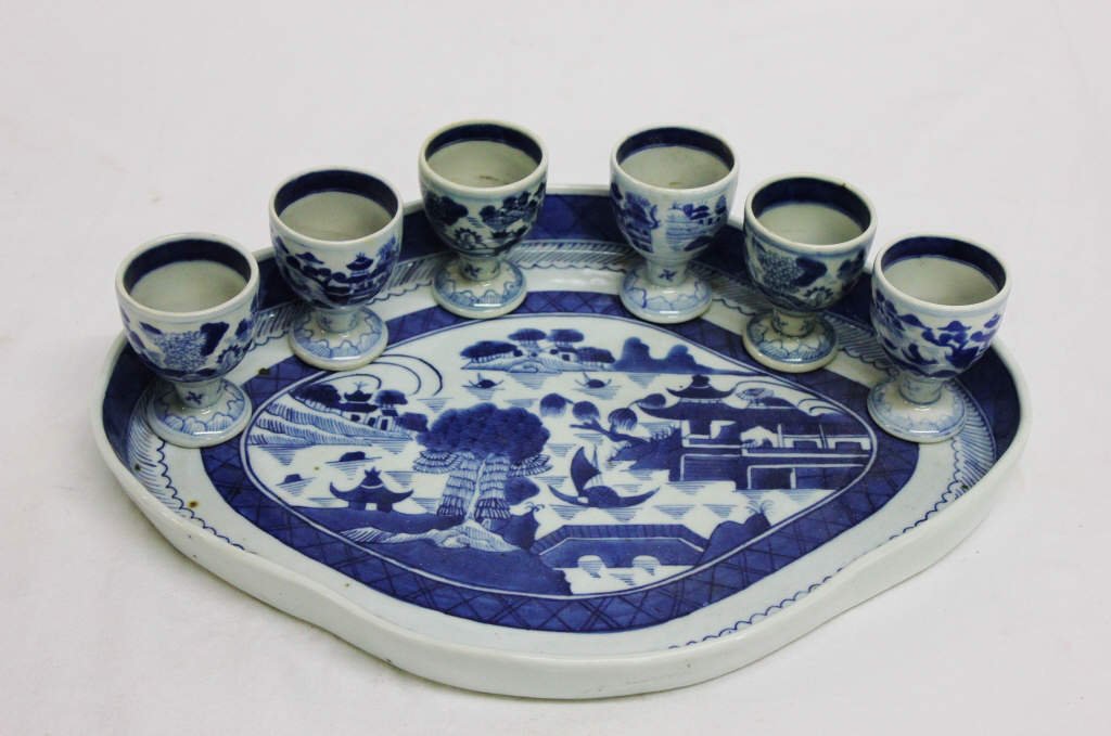Canton Tea Tray with 6 Cups (1 of 4)