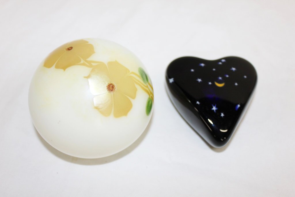 Two Daniel Salazar Glass Paperweights (1 of 5)