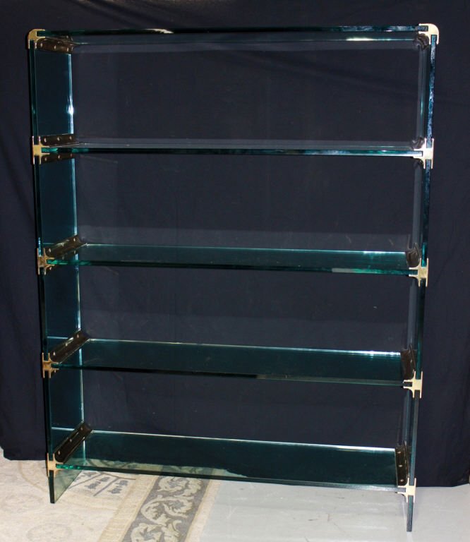 Large Glass and Chrome Etagere (1 of 5)