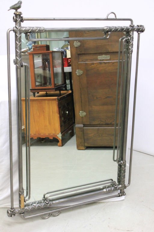 Ilana Goor Iron Mirror with Bronze Bird (1 of 5)