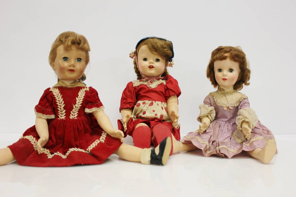 Three Vintage Hard Plastic Dolls (1 of 4)