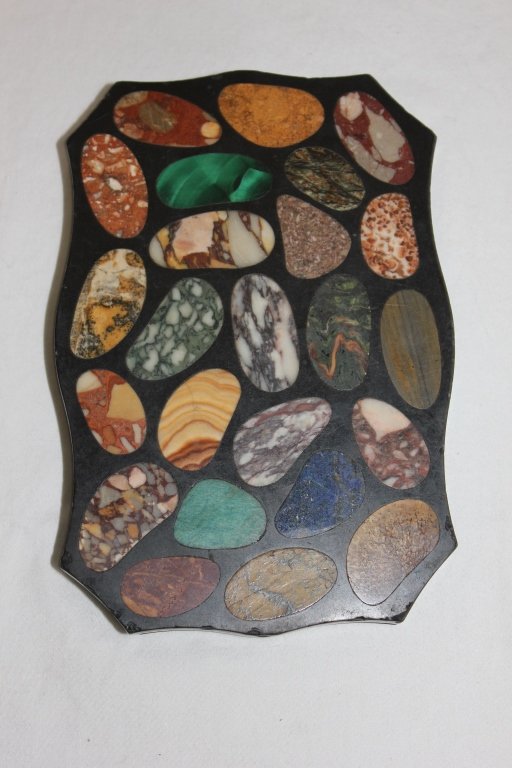Pietra Dura Italian Marble Sampler: Made in Italy. 6.5" x 4"