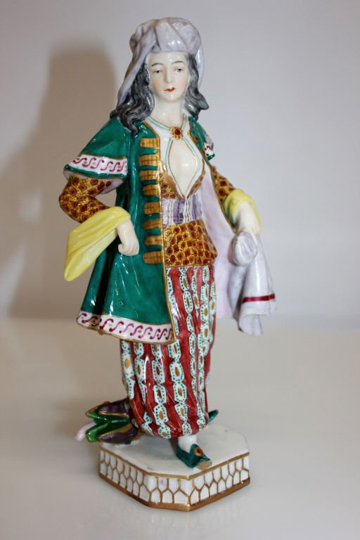 Porcelain Persian Woman: Marked on Bottom Height 8 Inches