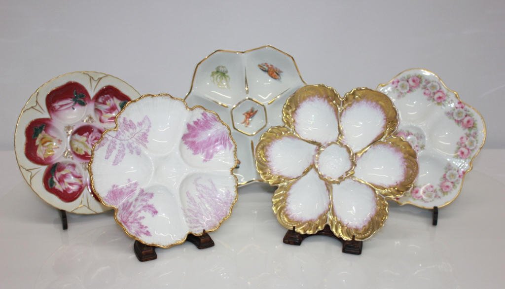 5 Limoges Oyster Plates featuring Higgins & Seiter (1 of 7)