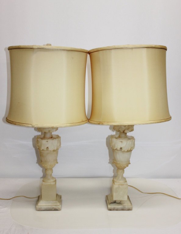 Pair of Alabaster Table Lamps (1 of 7)