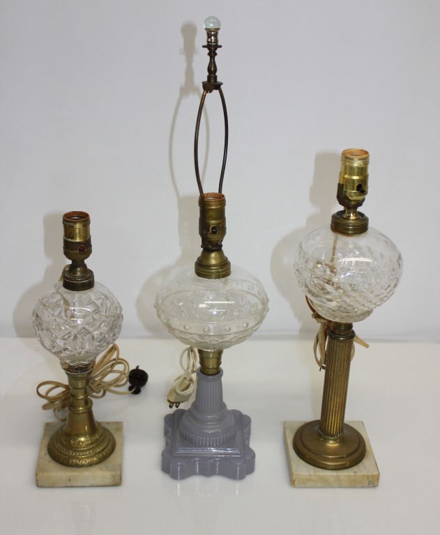 Three Converted Oil Lamps (1 of 10)