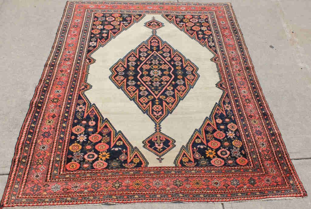 Orange  and Blue Oriental Rug (1 of 6)