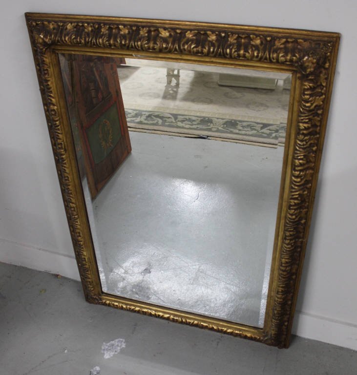 Large Louis V Gilt Mirror with Bevel Glass (1 of 3)