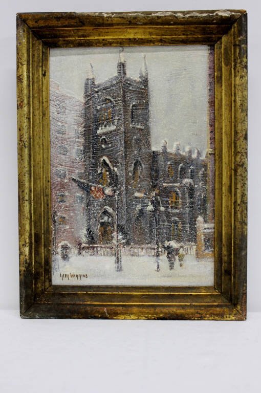 Oil on Board Winter Scene (1 of 5)