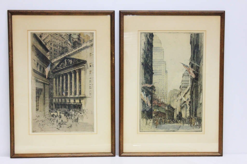 Pair of Luigi Kasimir NYC Artist Proof Etchings (1 of 7)