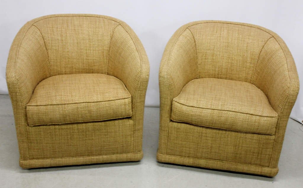 2 Drexel Heritage Upholstered Swivel Side Chairs (1 of 5)