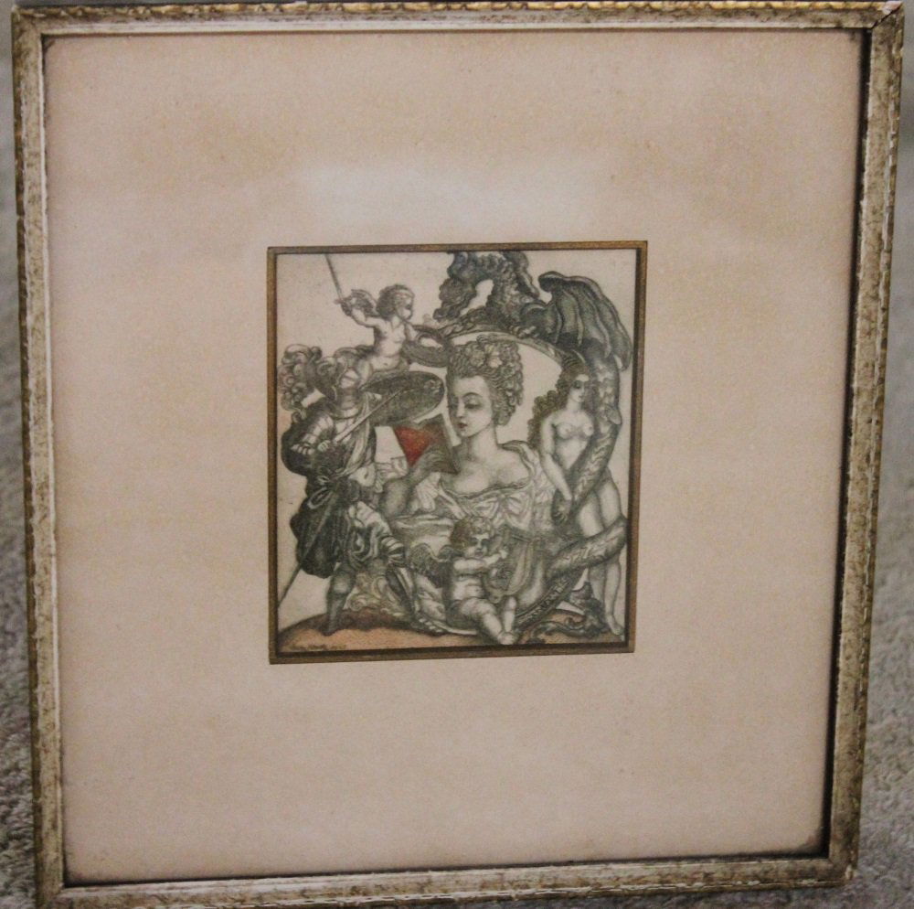 Edna Arnold Enhanced Colored Etching, Signed (1 of 3)