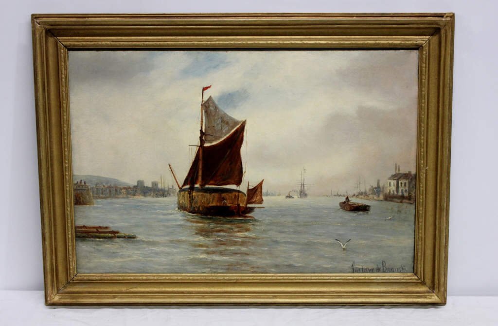 Oil Painting on Canvas Signed Gustave De Breanski (1 of 7)