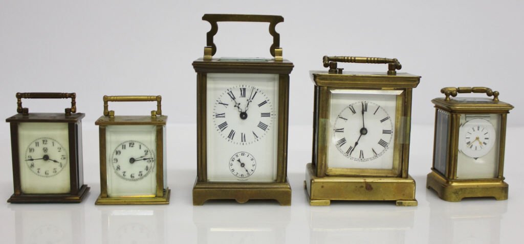 Group of 5 Antique Carriage Clocks (1 of 7)
