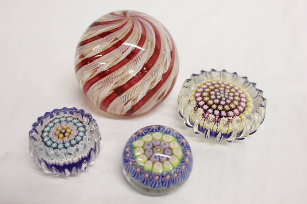 Four 20th Century British Glass Paperweights (1 of 5)