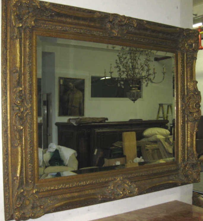 Ornately Carved Baroque Style Gilt Mirror (1 of 2)