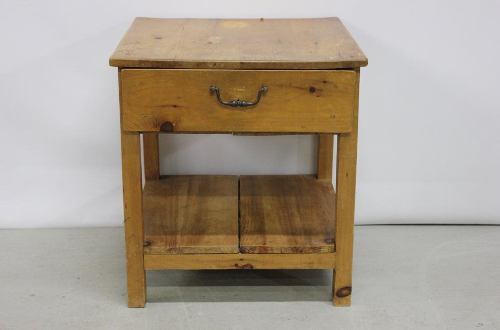 One Drawer Side Table with One Shelf: Height 24 Inches Width 21.5 Inches Depth 19.5 Inches
