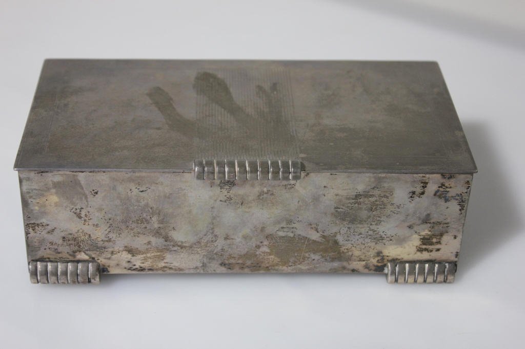 Sterling Silver w Lattice Etching Jewelry Box (1 of 6)